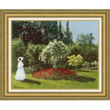 МК-051 "Дама в саду Сент-Адресс, 1867 г" по мотивам картины Клода Моне