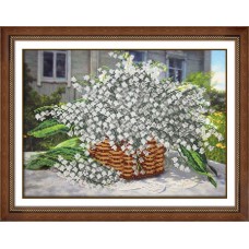 Б1267 Лукошко с ландышами